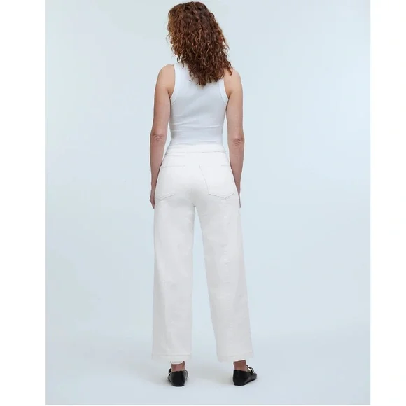 Madewell The Curvy Emmett Wide-Leg Jean in Tile White: Welt Pocket E… - Picture 3 of 7